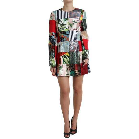 Dolce & Gabbana Dresses & Skirts - Dolce & Gabbana Multicolor Floral Patchwork Shift Mini Women's Dress